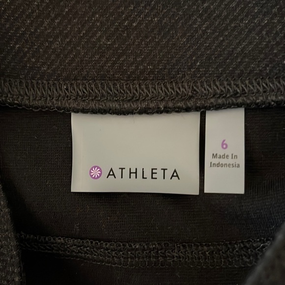Athleta Gray Black Ponte Twill Skyrose A-Line Skirt Pocket 6 - Picture 6 of 8